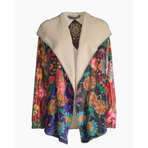 Johnny Was Rico Sherpa Jacket NWT size Large Multi color